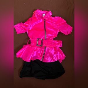 Weissman pink black Dance Costume child large or child extra large
